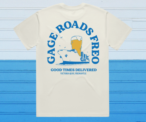 Good Times Delivered Tee - Cream