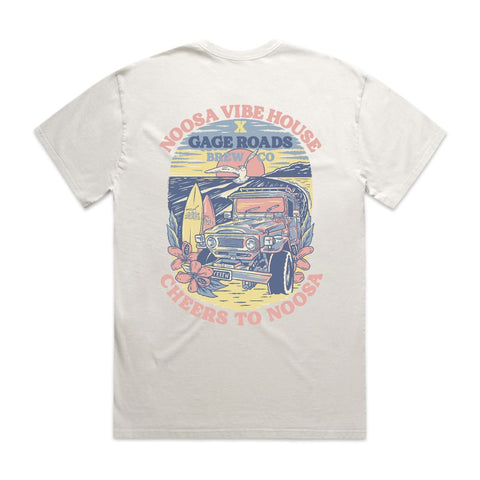 Gage Roads x Noosa Vibe House Heavy Tee - Bone